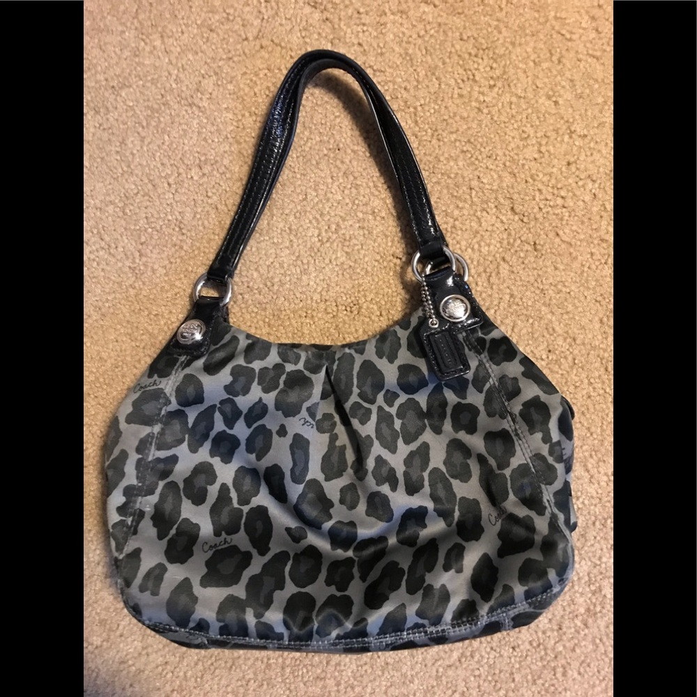 Coach leopard print mini bag